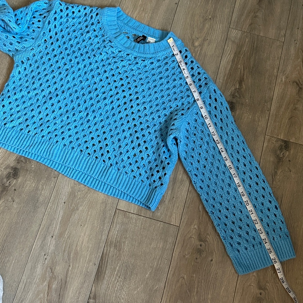 Divided Sky Blue Open-Knit Sweater - Picture 8 of 11